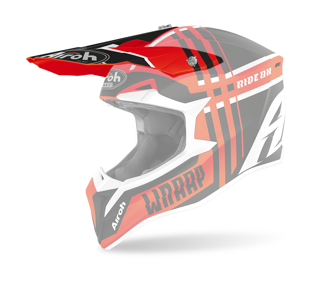 Airoh Helmet Visor Wraap Broken - Matte Fluo Orange / Black