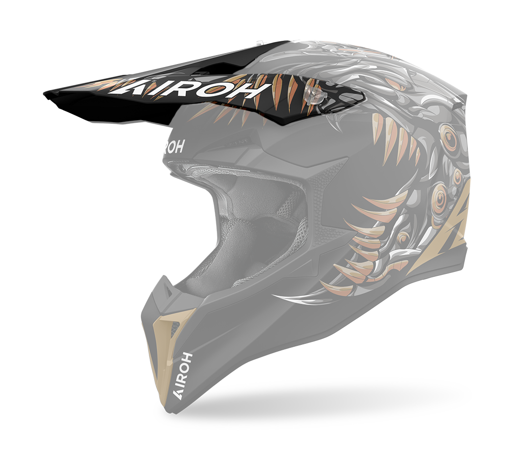 Airoh Helmet Visor Wraap Cyborg - Matte Black / Grey