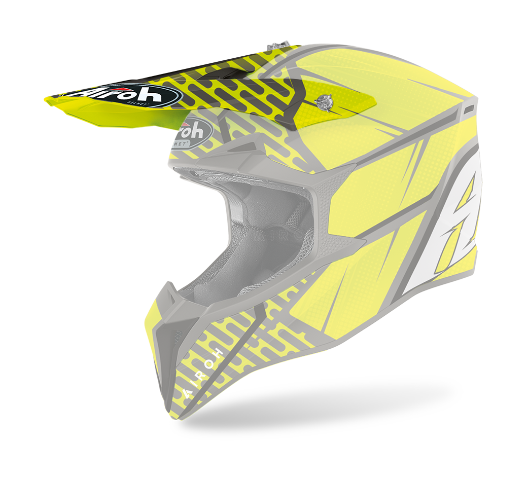 Airoh Helmet Visor Wraap Idol - Matte Anthracite / Yellow