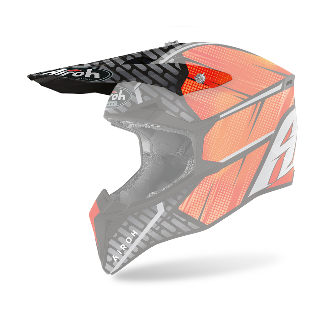 Airoh Helmet Visor Wraap Idol - Matte Orange / Black