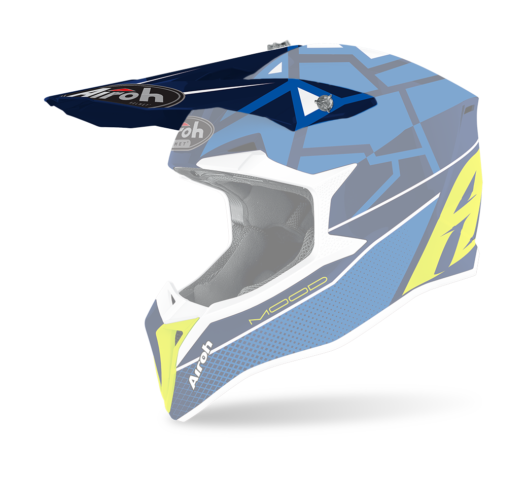 Airoh Helmet Visor Wraap Mood - Gloss Fluo Blue / Yellow