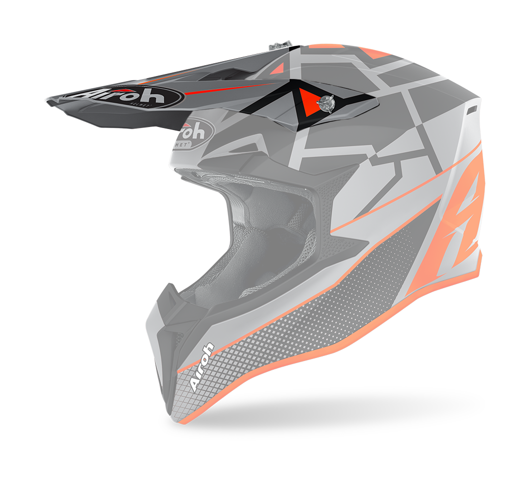 Airoh Helmet Visor Wraap Mood - Matte Fluo Orange / Grey