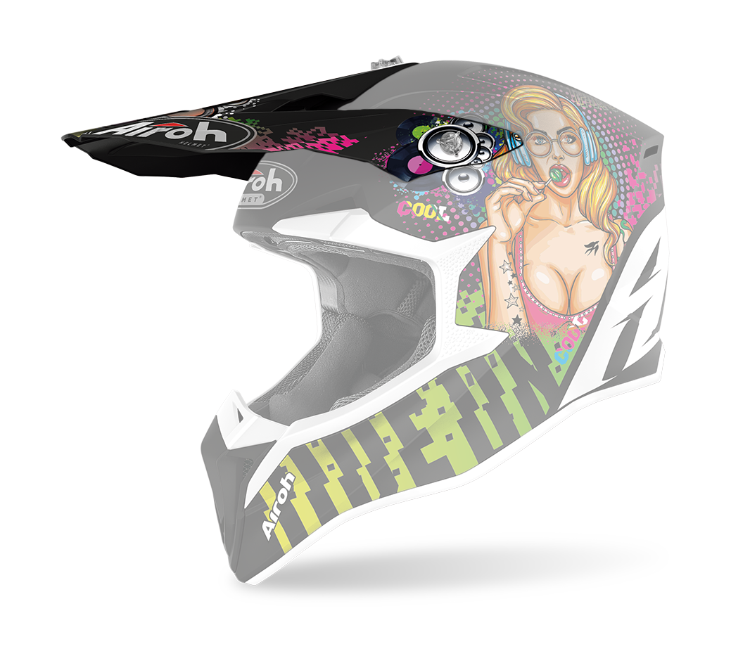 Airoh Helmet Visor Wraap Pin Up - Matte Multi