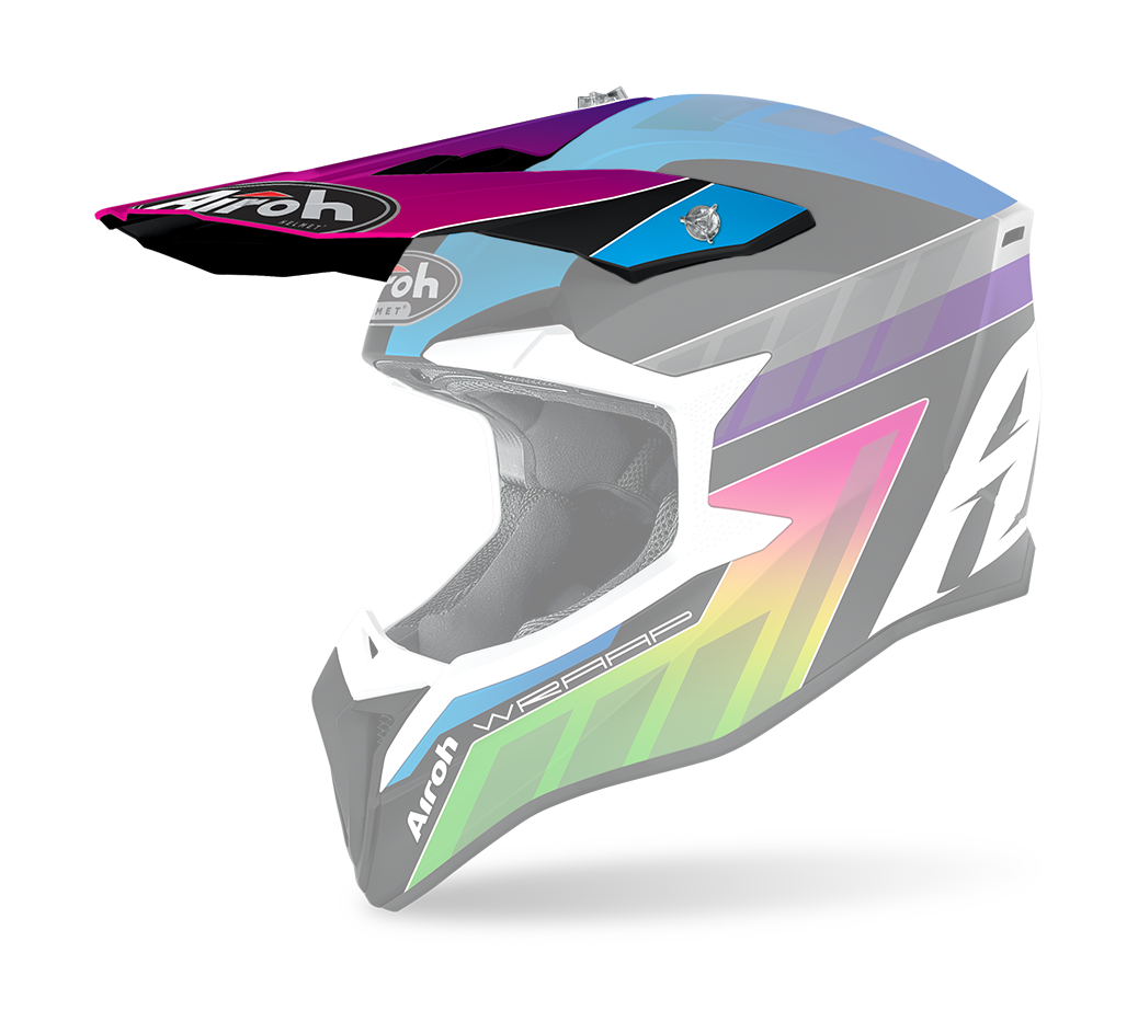 Airoh Helmet Visor Wraap Prism - Matte Fluo Multi