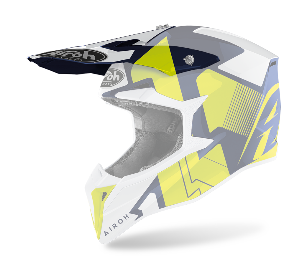 Airoh Helmet Visor Wraap Raze - Gloss Blue / Yellow