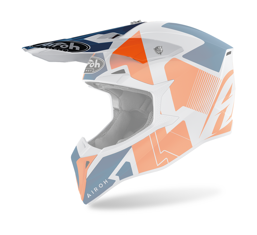 Airoh Helmet Visor Wraap Raze - Matte Orange / Blue
