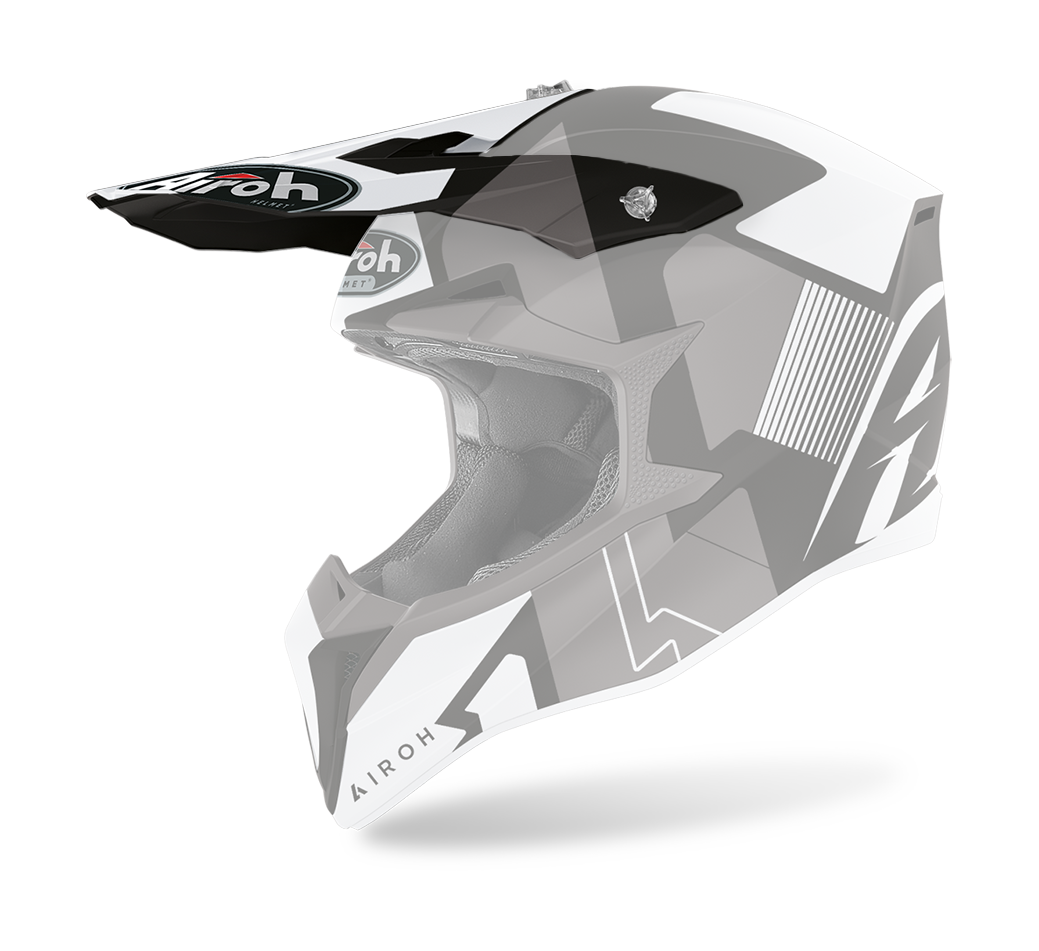 Airoh Helmet Visor Wraap Raze - Matte Black / White