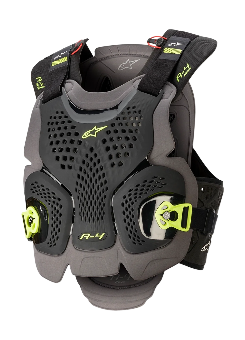 Alpinestars Chest Protector A-4 MAX - Black / Anthracite / Fluo Yellow