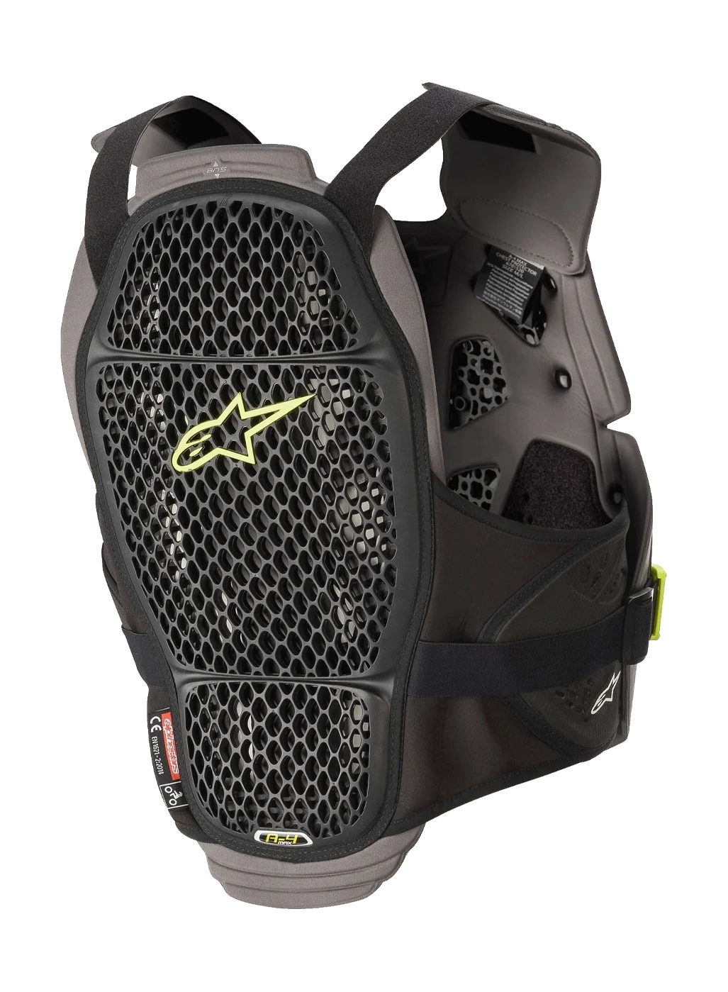 Alpinestars Chest Protector A-4 MAX - Black / Anthracite / Fluo Yellow