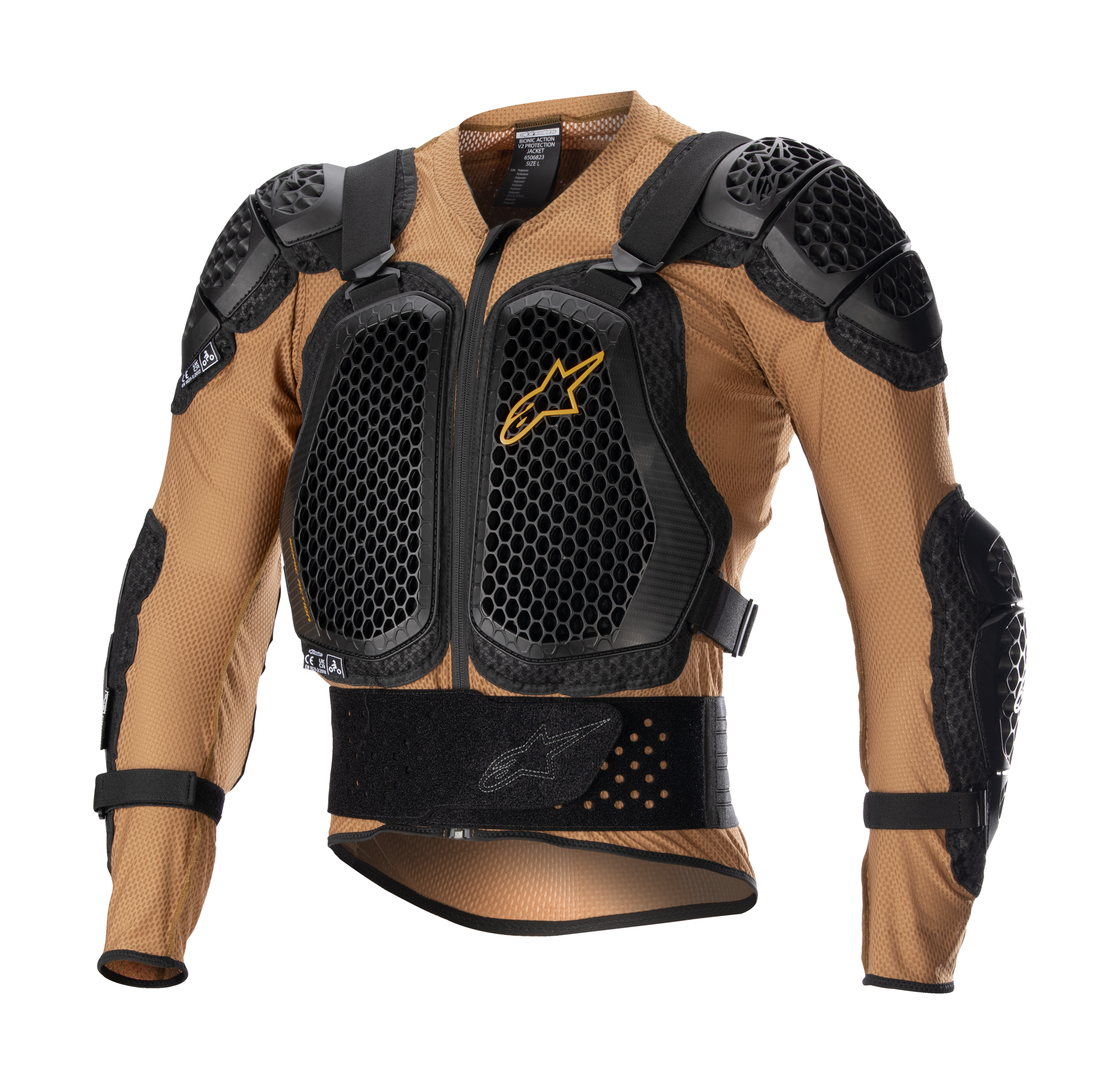 Alpinestars Chest Protector Vest Bionic Action V2 - Sand / Black / Tangerine