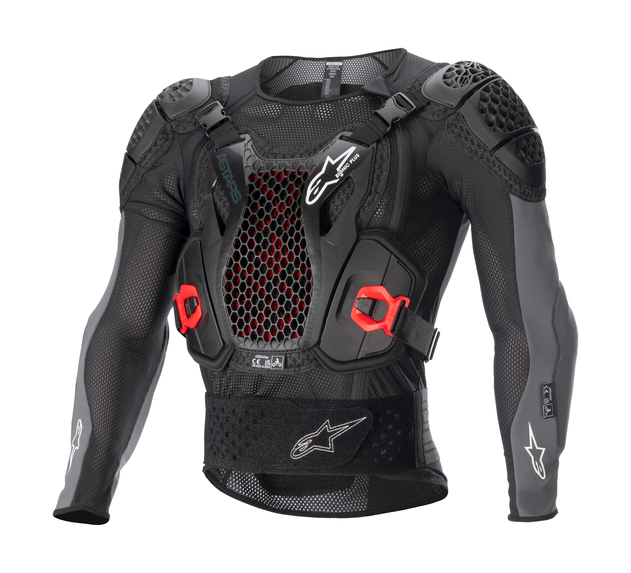 Alpinestars Chest Protector Vest Bionic Plus V2 - Black / Anthracite / Red