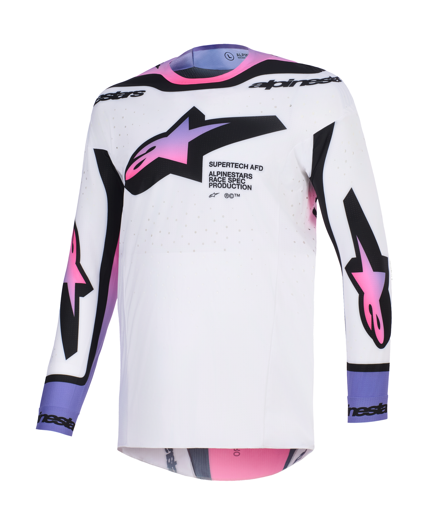 Alpinestars Motocross Jersey 2026 Supertech Pro Vista - White / Purple / Black