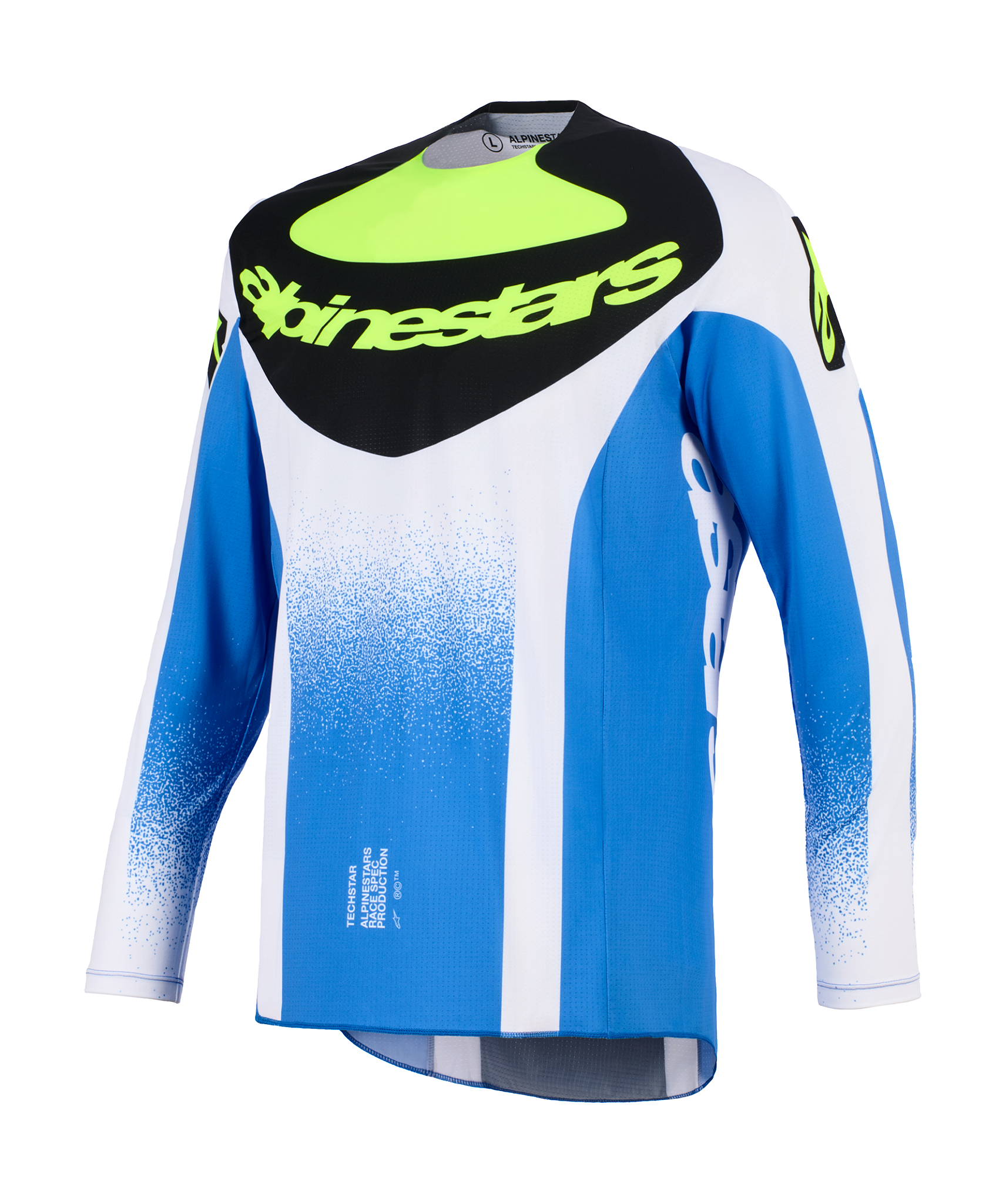 Alpinestars Motocross Jersey 2026 Techstar Knif - Ucla / Blue / Black / Fluo Yellow