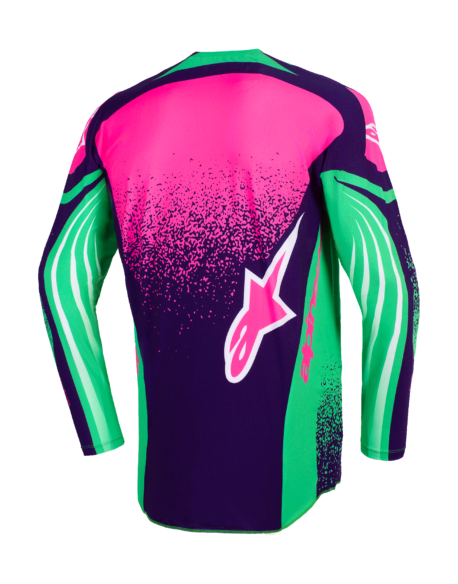 Alpinestars Motocross Jersey 2026 Techstar Nomur - Deep Purple / Green / Fluo Pink