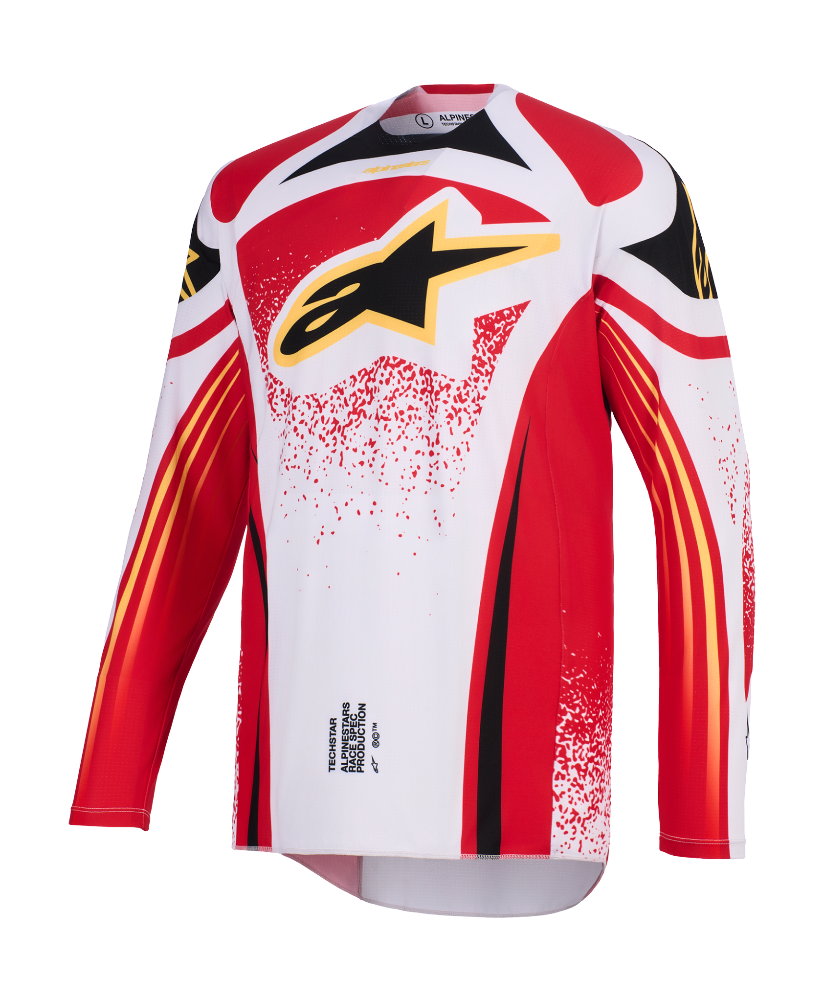 Alpinestars Motocross Jersey 2026 Techstar Nomur - Light Grey / Red / Black