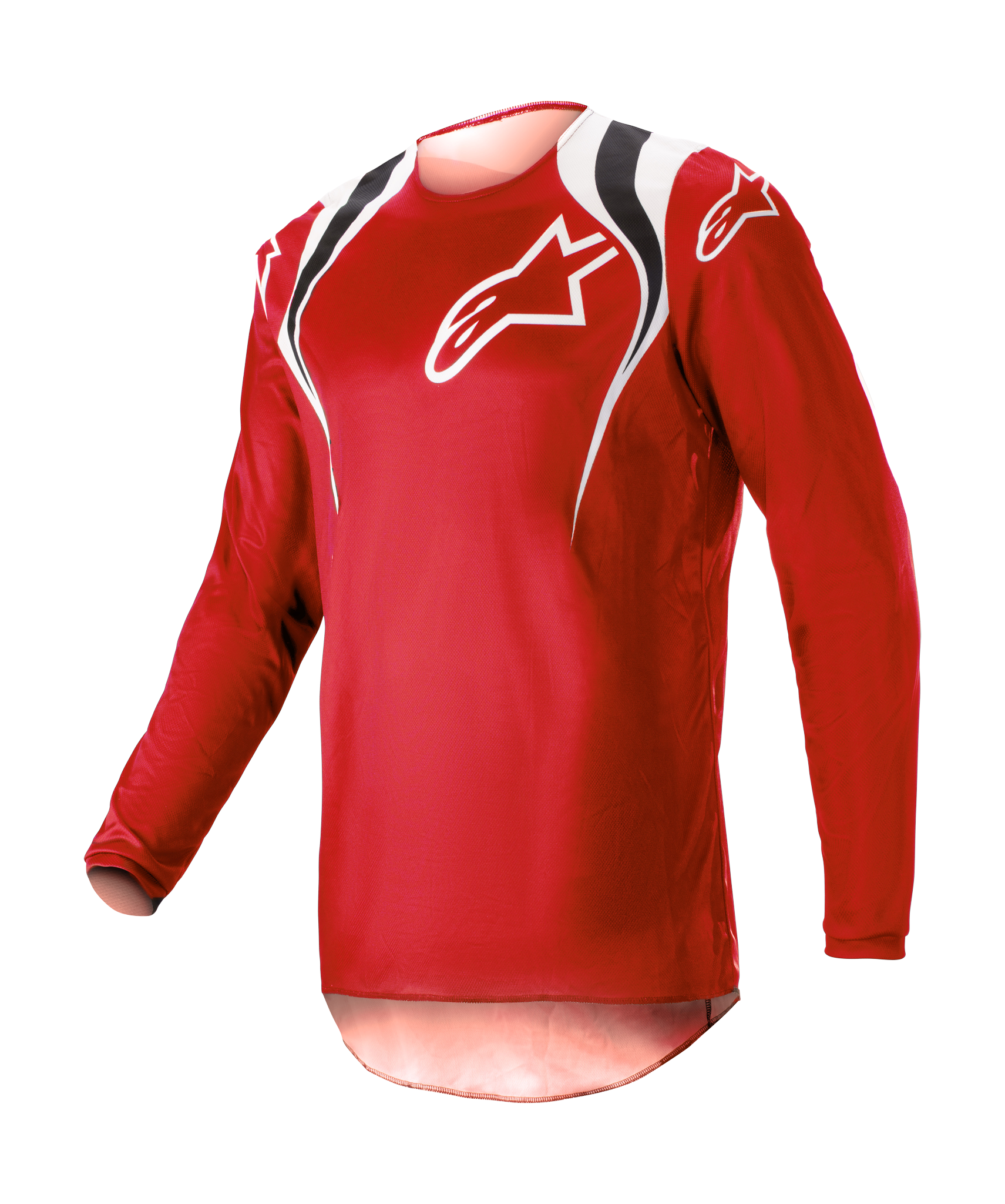 Alpinestars Motocross Jersey Fluid Narin - Mars Red / White