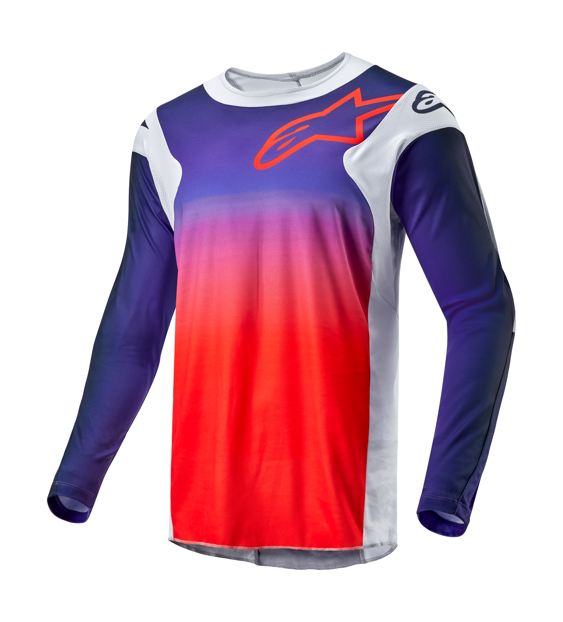 Alpinestars Motocross Jersey Racer Hoen - Light Grey / Hot Orange / Black