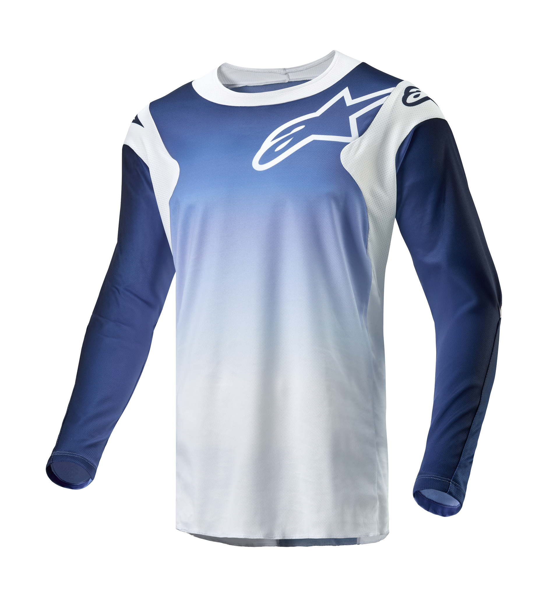 Alpinestars Motocross Jersey Racer Hoen - White / Navy / Light Blue