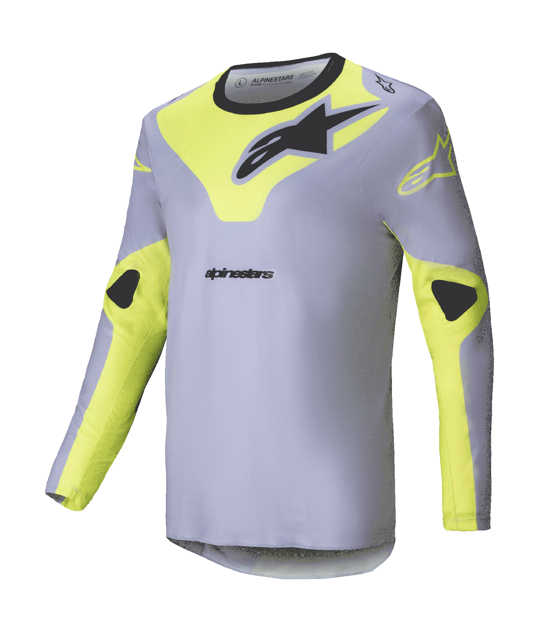 Alpinestars Motocross Jersey Racer Veil - Grey / Fluo Yellow
