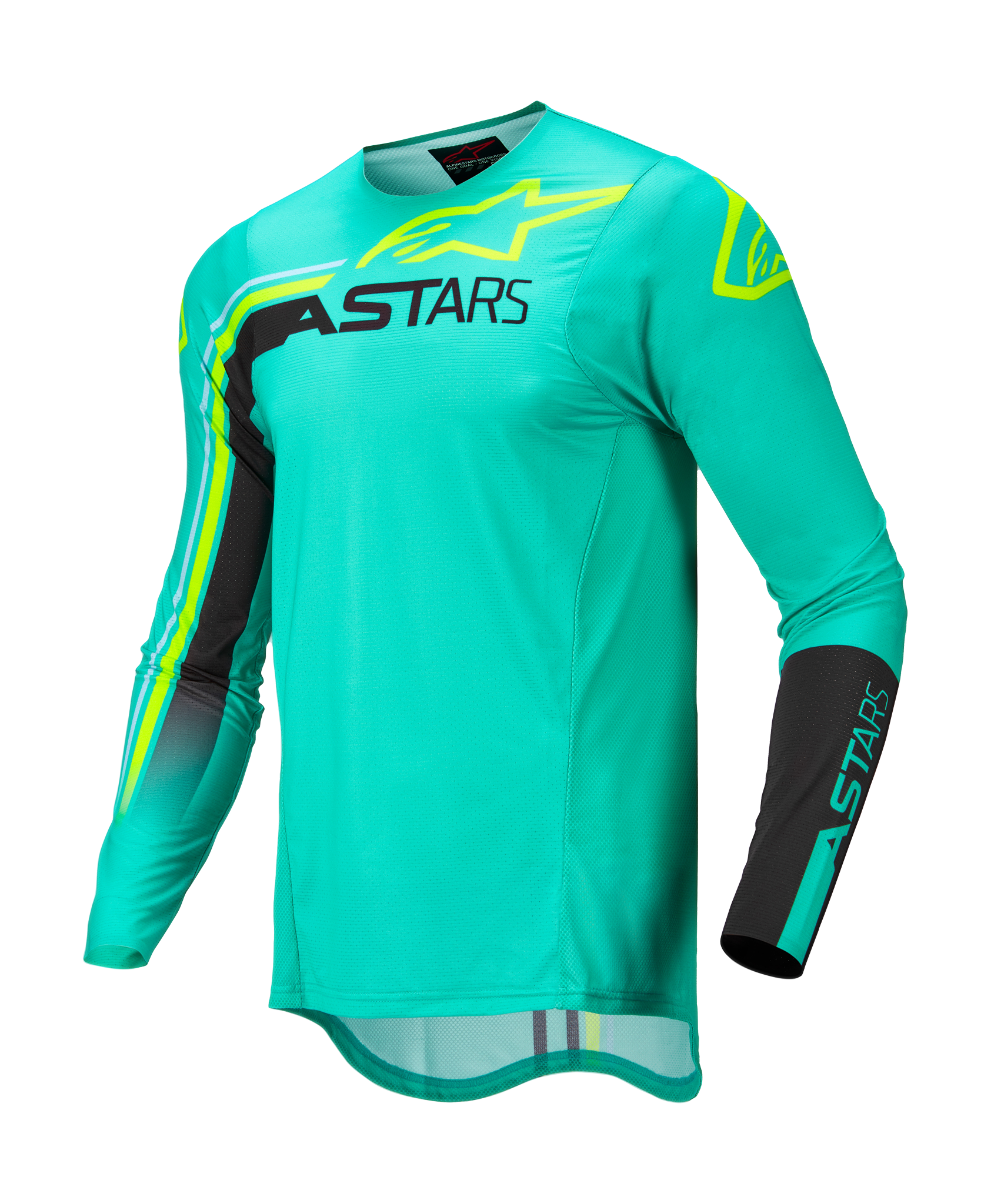 Alpinestars Motocross Jersey Supertech Blaze - Green / Black / Fluo Yellow