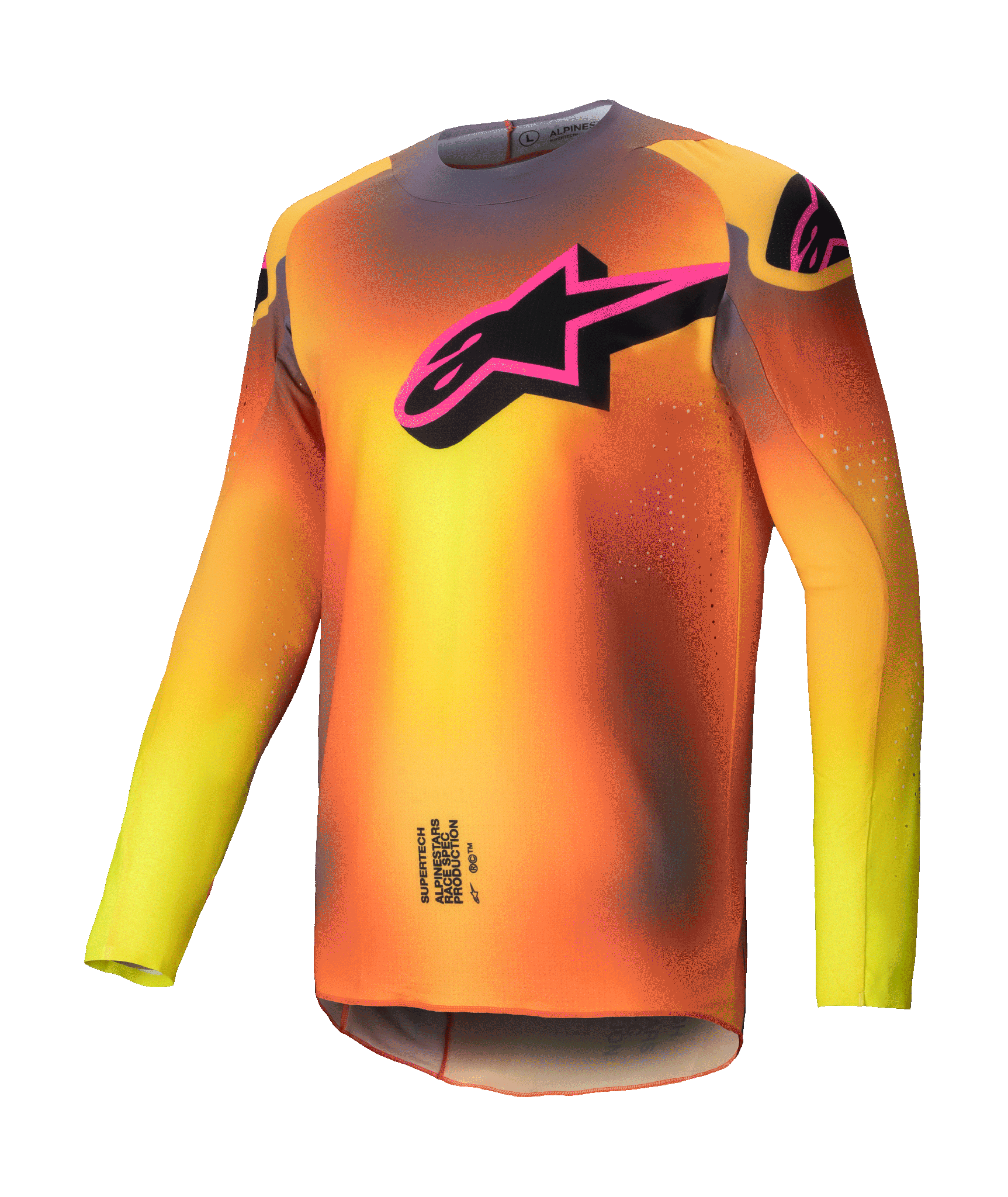 Alpinestars Motocross Jersey Supertech Lipan - Yellow / Pink