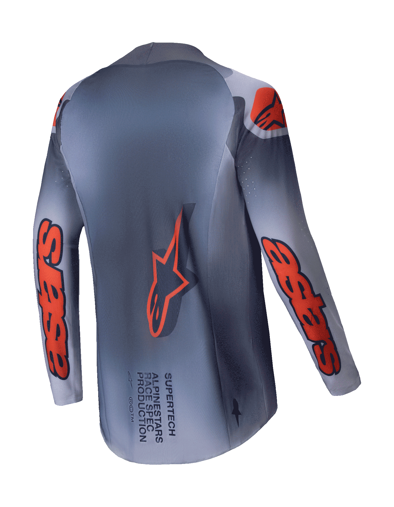 Alpinestars Motocross Jersey Supertech Lipan - Grey / Fluo Orange