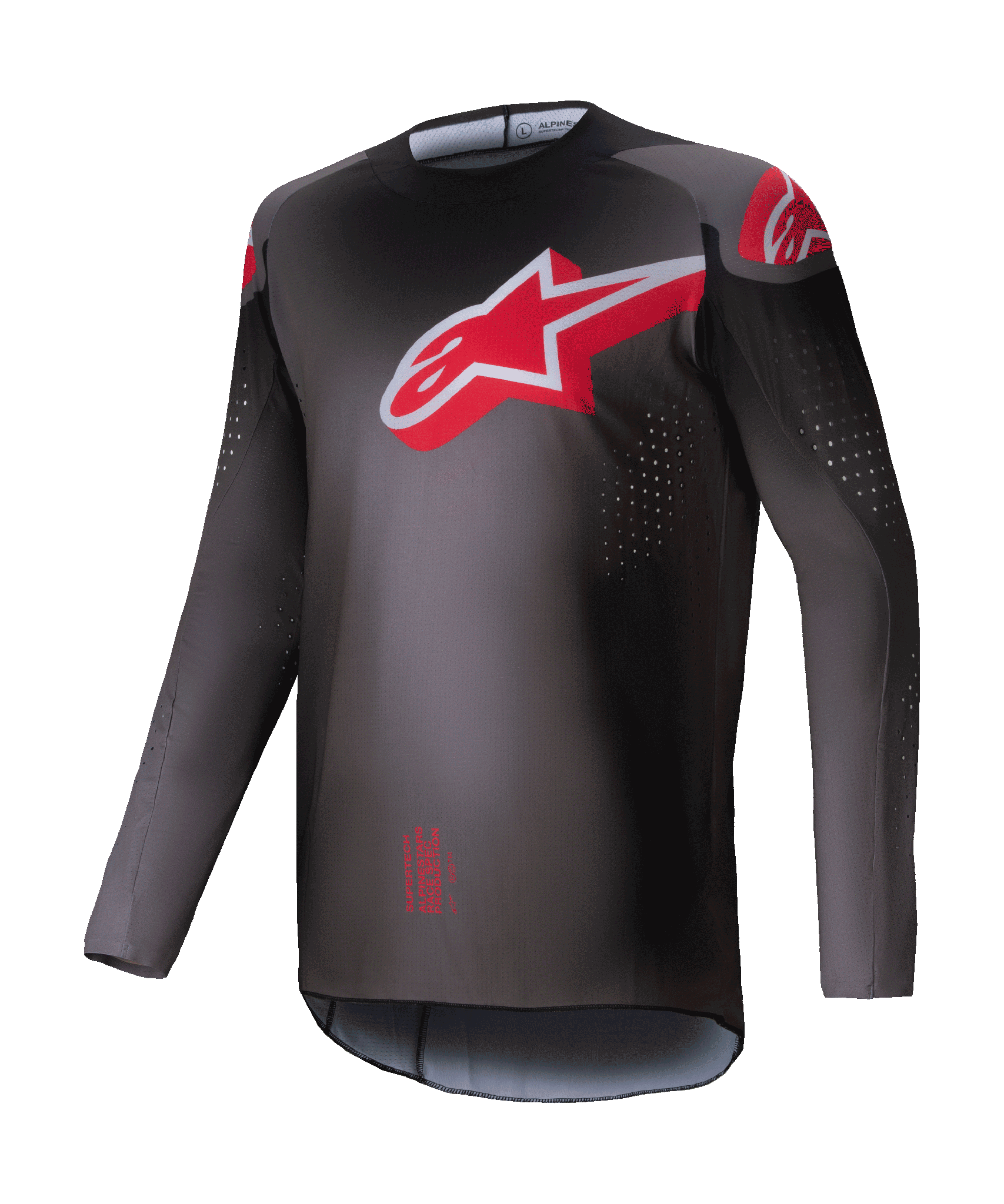 Alpinestars Motocross Jersey Supertech Lipan - Smoke / Red
