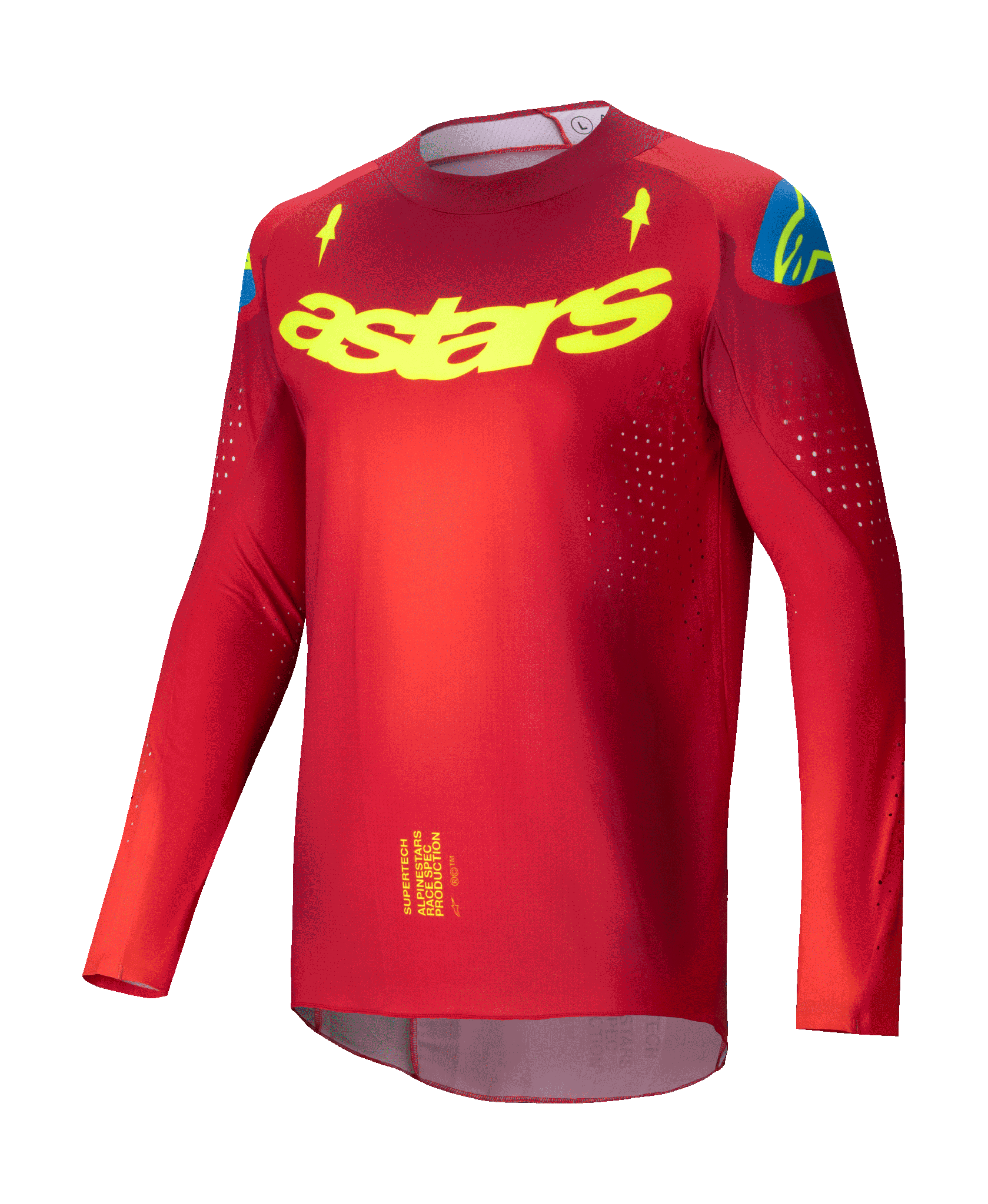 Alpinestars Motocross Jersey Supertech Maker - Red / Fluo Yellow