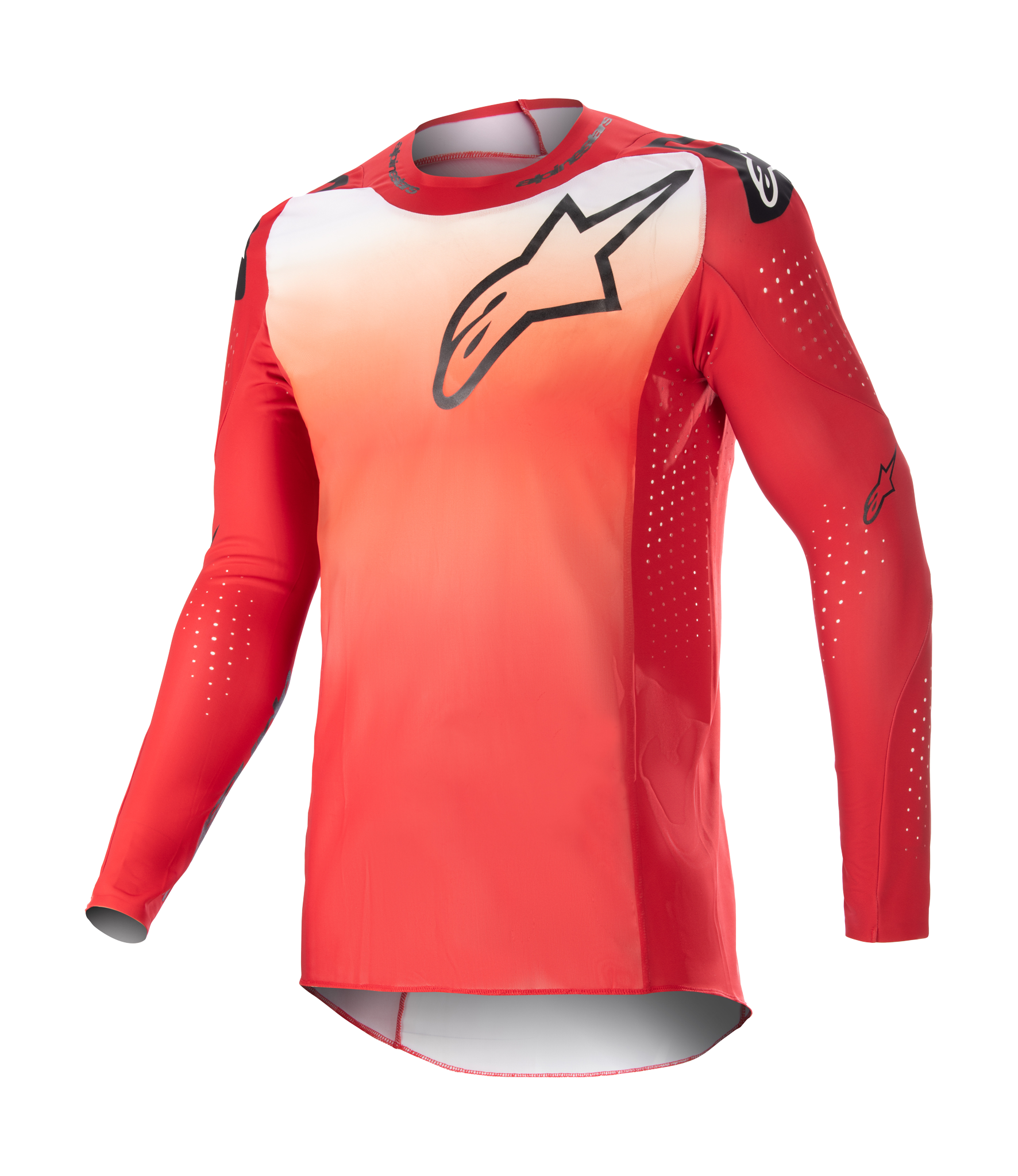 Alpinestars Motocross Jersey Supertech Risen - Mars Red / White