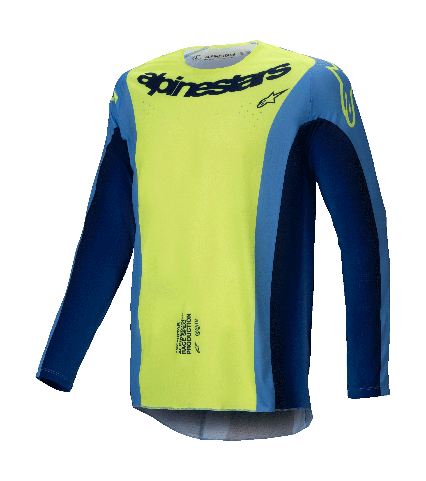 Alpinestars Motocross Jersey Techstar Melt - Fluo Yellow / Blue