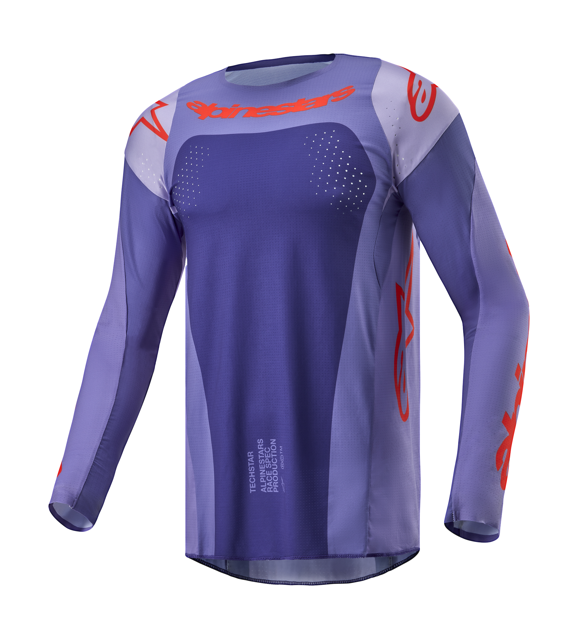 Alpinestars Motocross Jersey Techstar Ocuri - Purple / Hot Orange