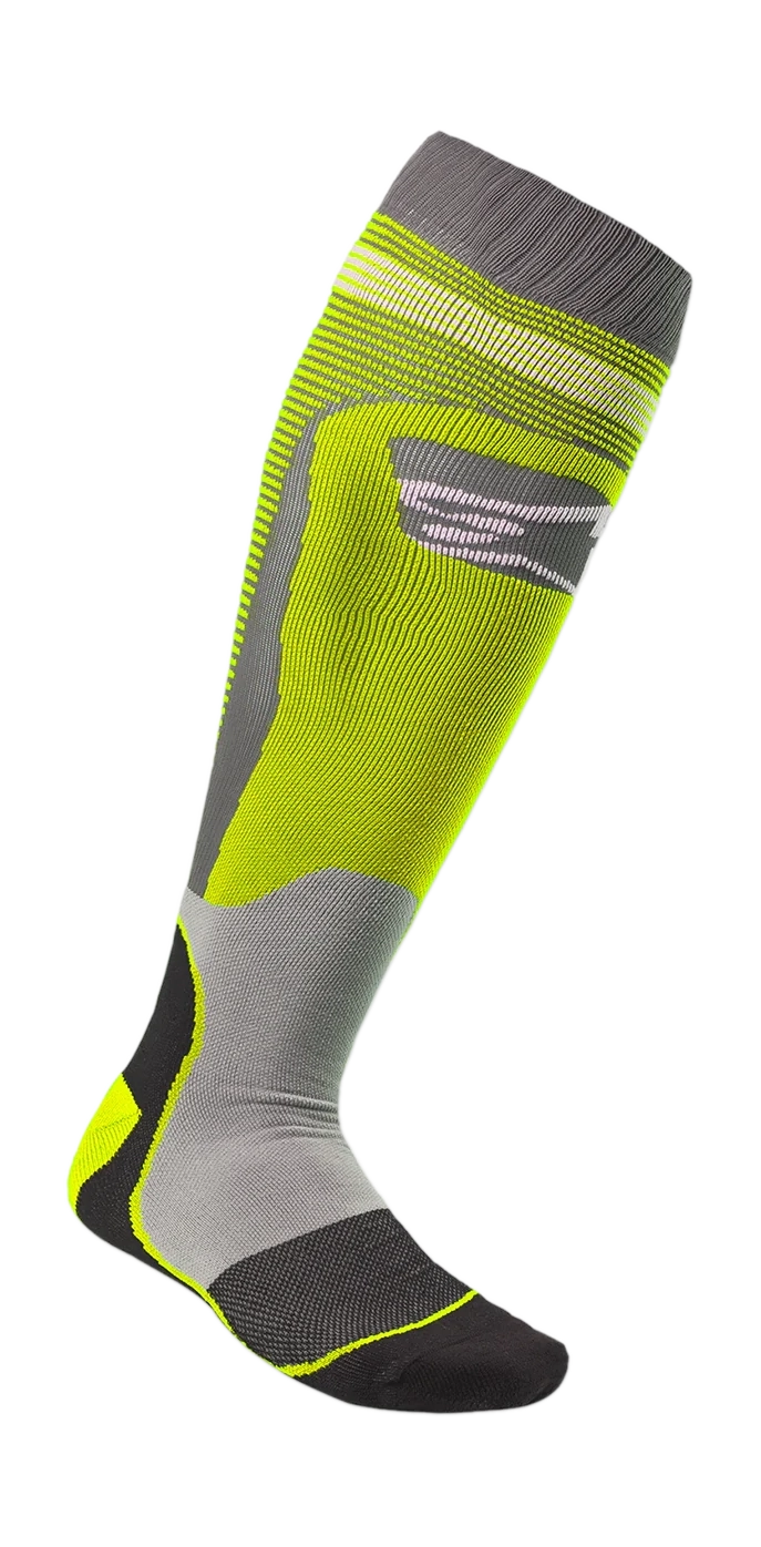 Alpinestars Motocross Socks MX PLUS-1 - Fluo Yellow / Grey