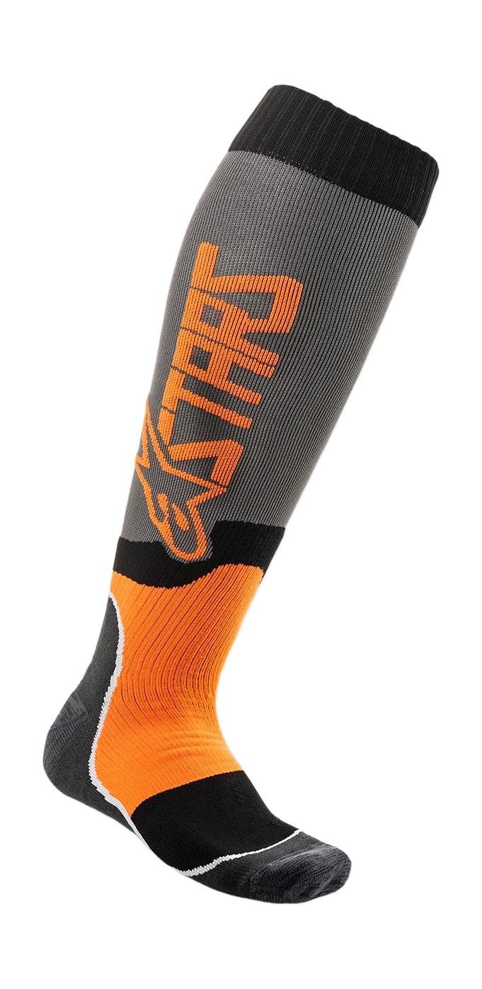 Alpinestars Motocross Socks MX PLUS-2 - Grey / Fluo Orange