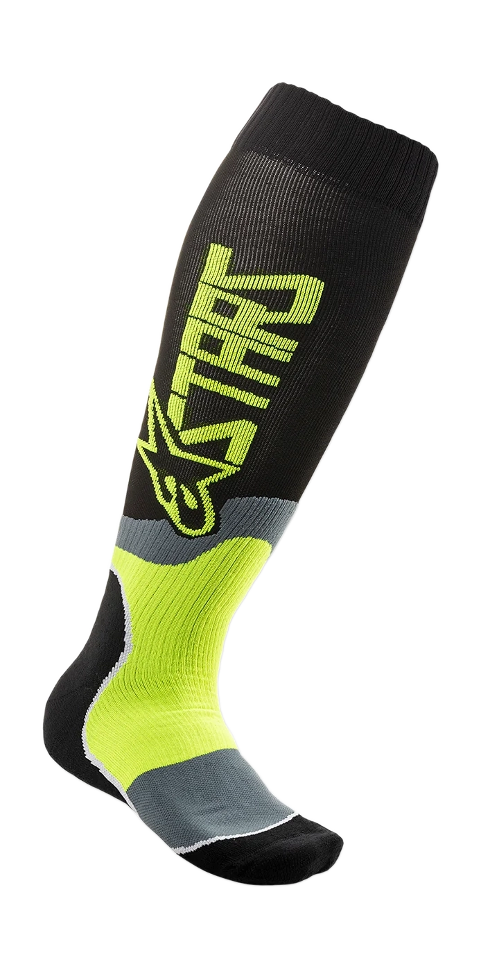Alpinestars Motocross Socks MX PLUS-2 - Black / Fluo Yellow
