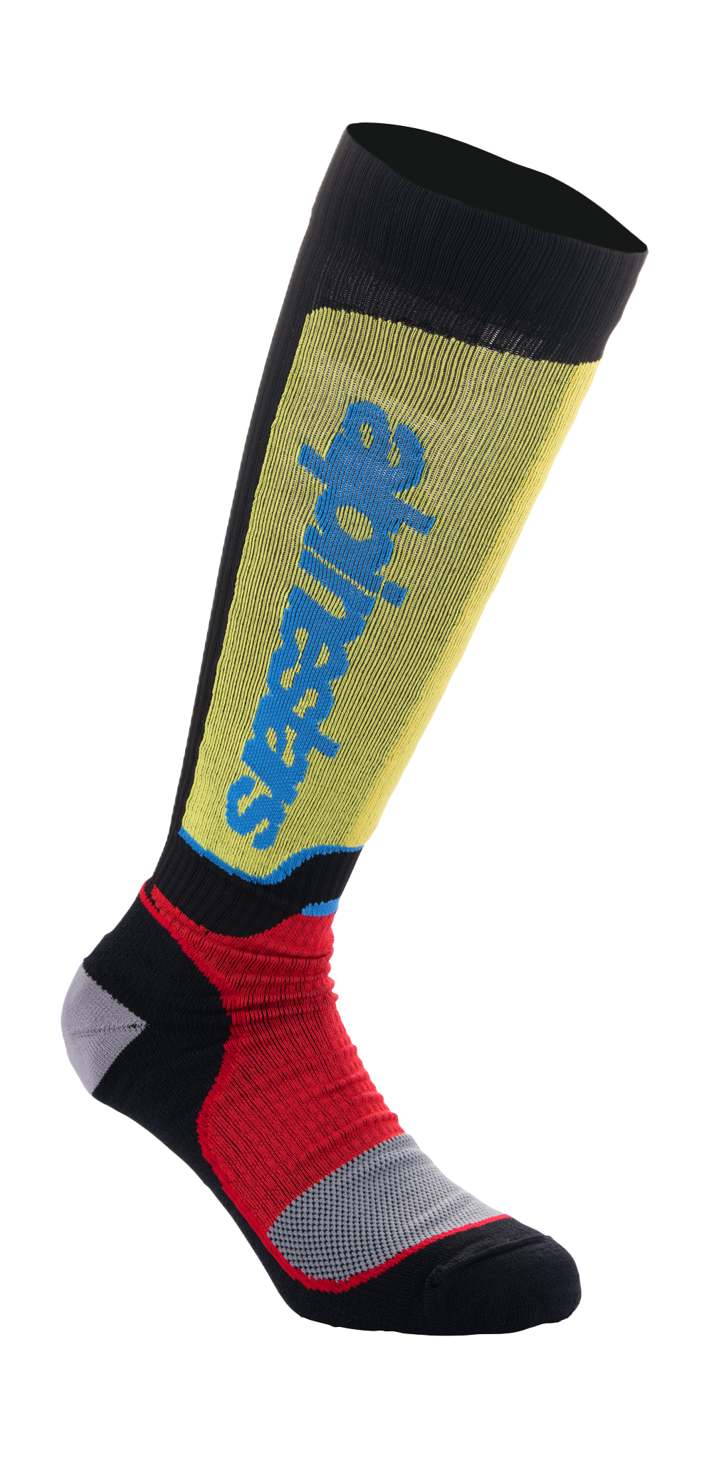 Alpinestars Motocross Socks MX PLUS - Black / Red / Light Blue
