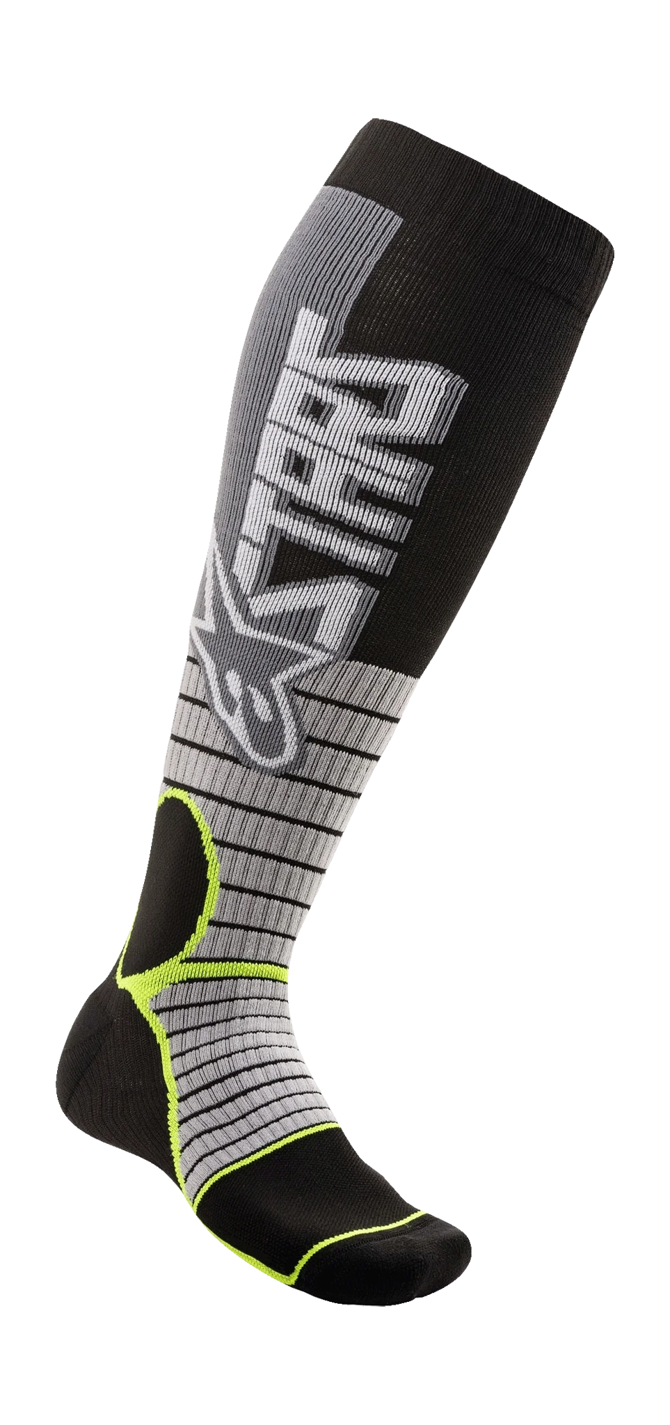 Alpinestars Motocross Socks MX PRO - Grey / Fluo Yellow