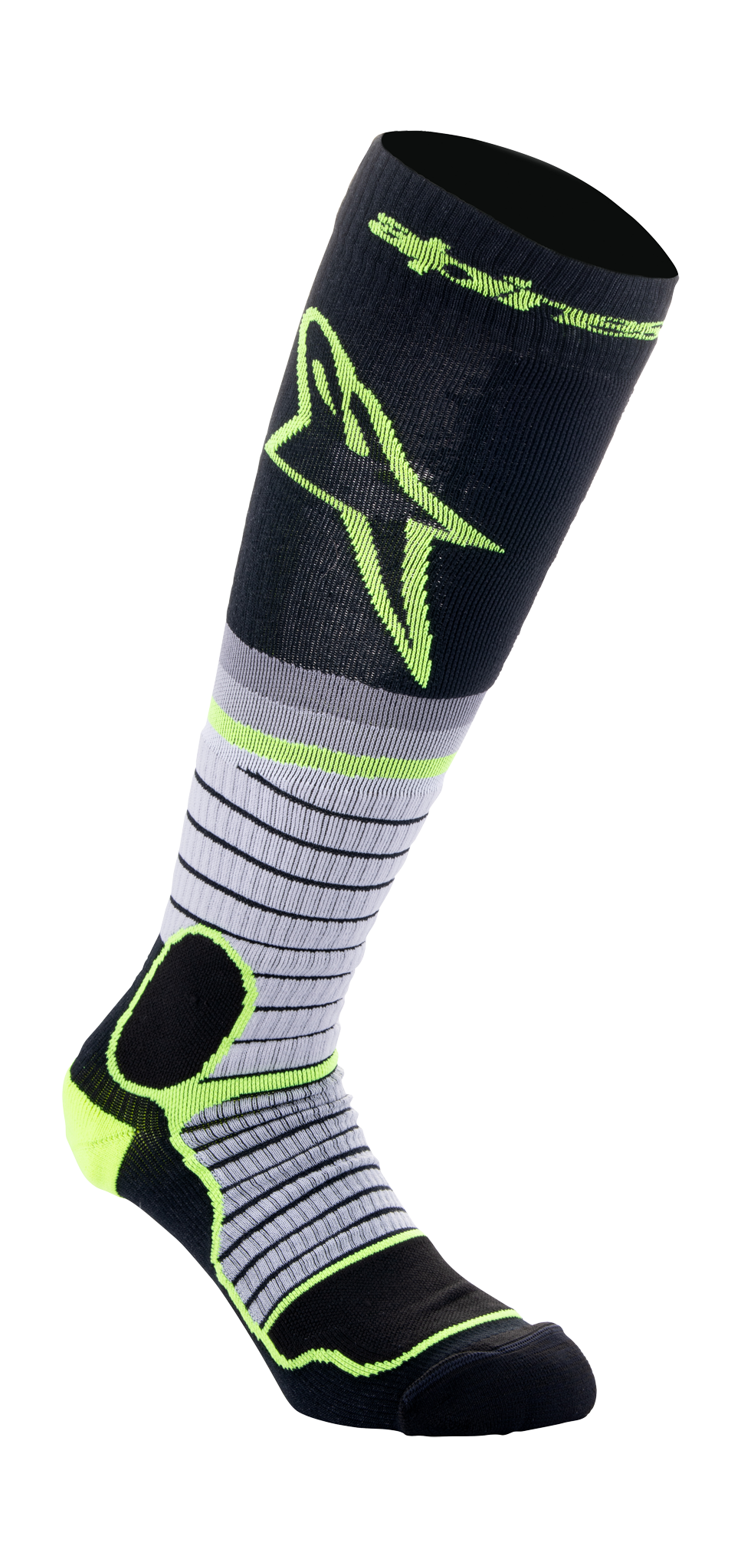 Alpinestars Motocross Socks MX PRO - Black / Grey / Fluo Yellow