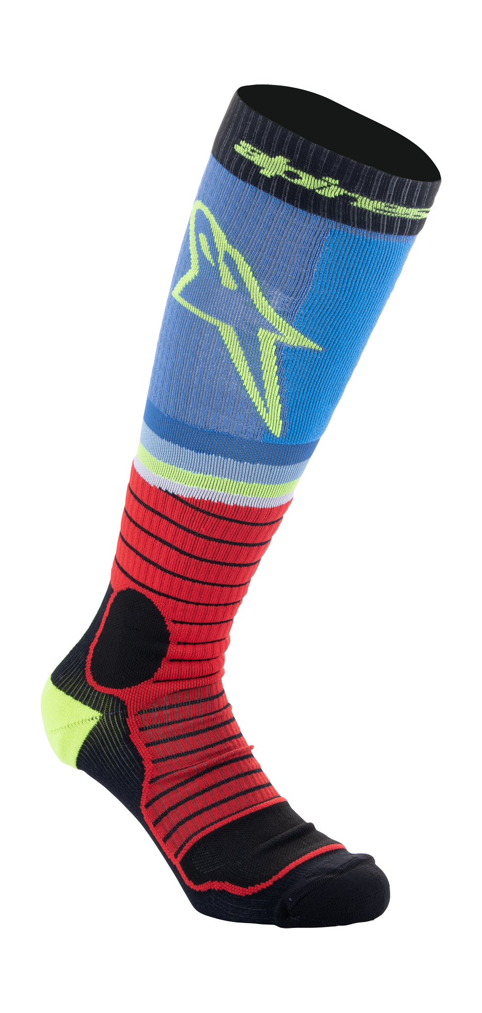 Alpinestars Motocross Socks MX PRO - Black / Red / Light Blue