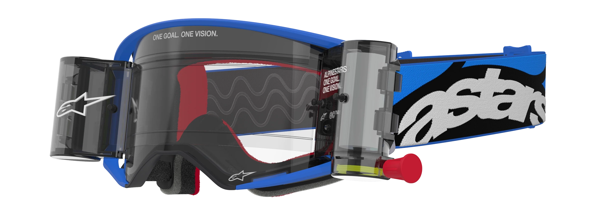 Alpinestars Motocross Goggle Roll-Off Supertech Stream - Blue - Clear