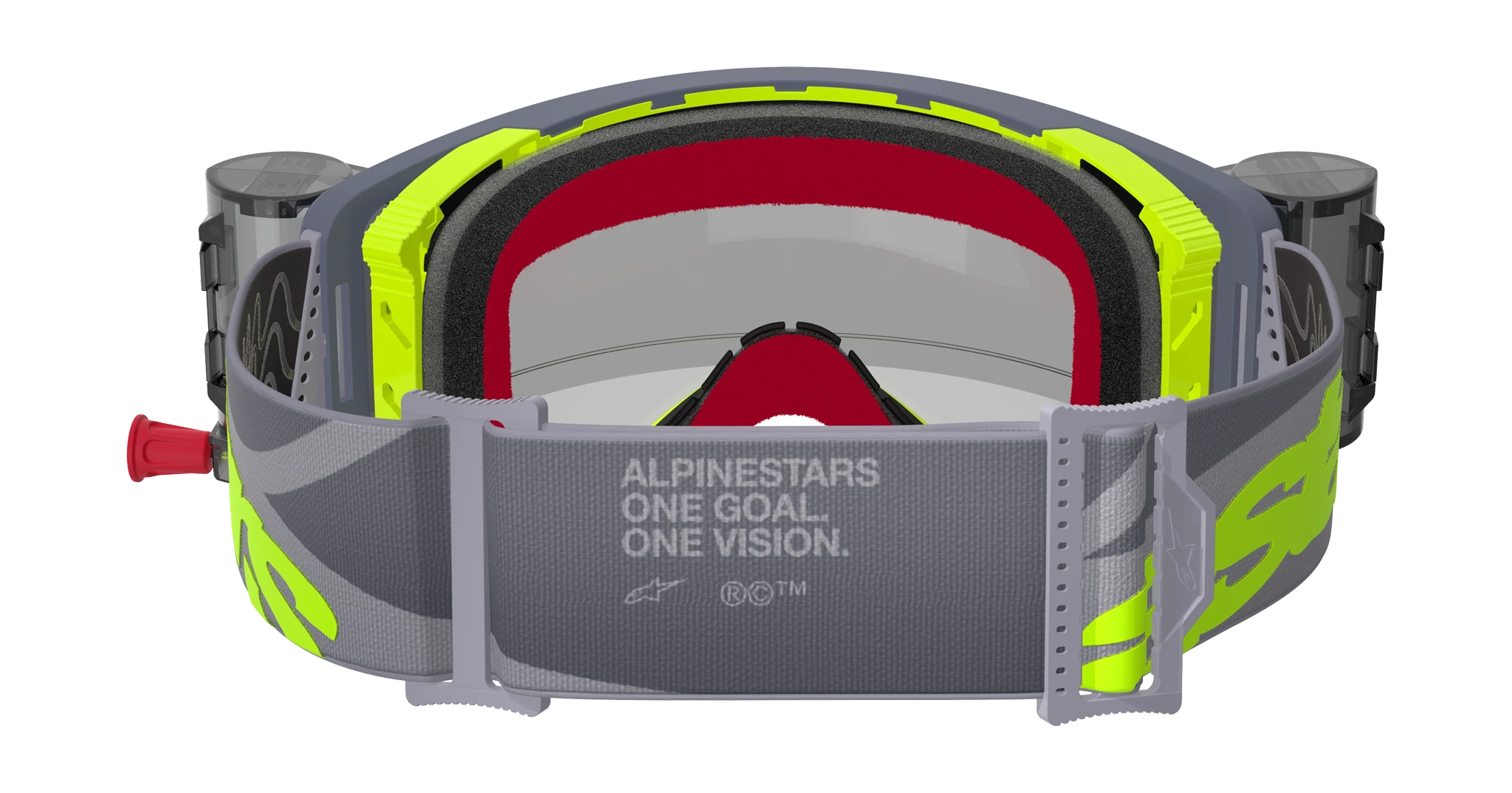 Alpinestars Motocross Goggle Roll-Off Supertech Stream - Grey / Yellow / Black - Clear