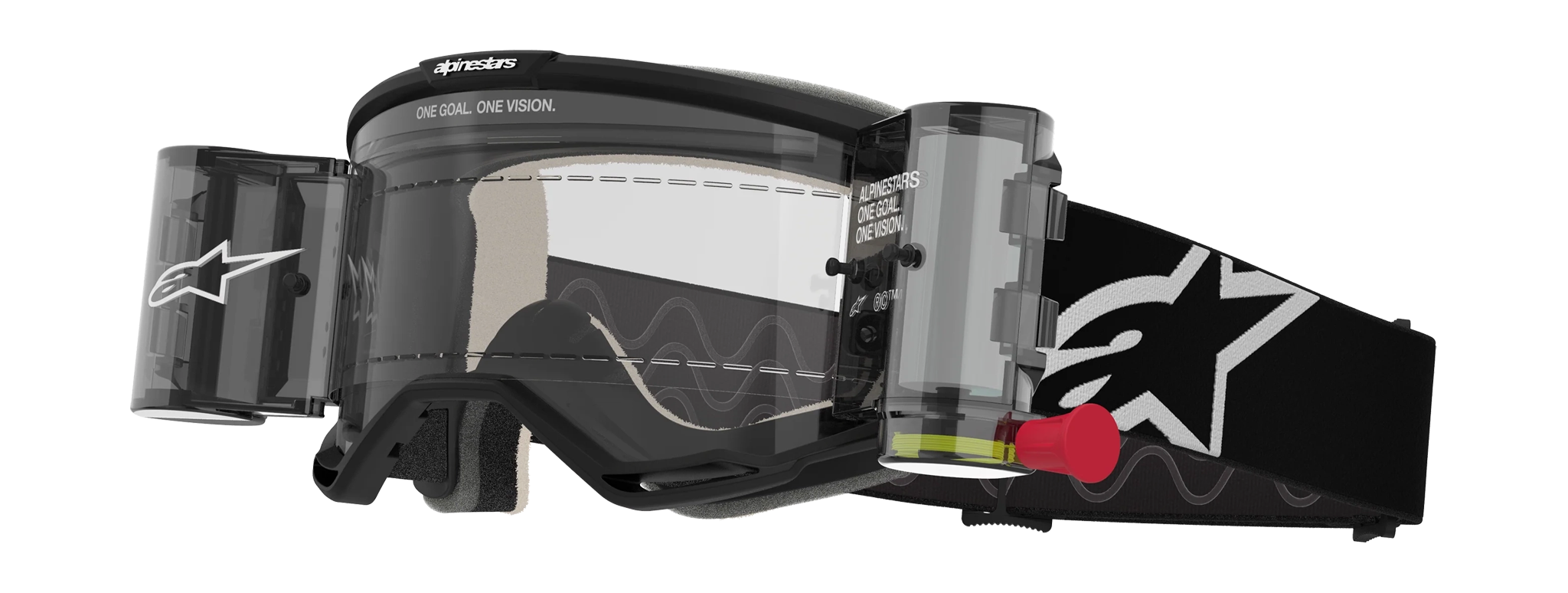 Alpinestars Motocross Goggle Roll-Off Vision 5 Corp - Black - Clear