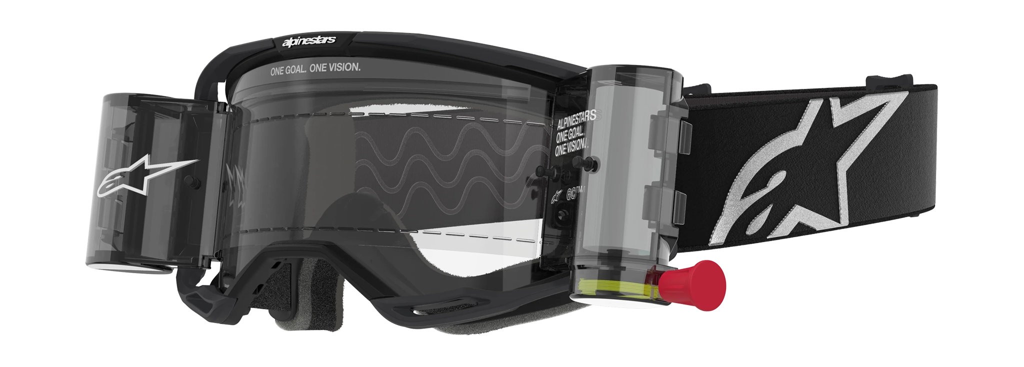 Alpinestars Motocross Goggle Roll-Off Vision 8 Corp - Black - Clear