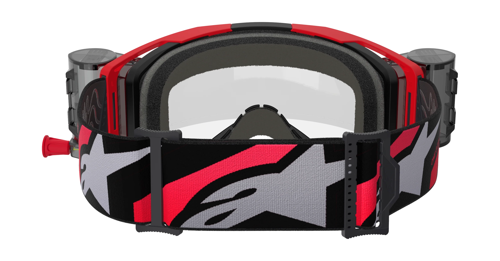 Alpinestars Motocross Goggle Roll-Off Vision 8 Luar - Red / Black - Clear