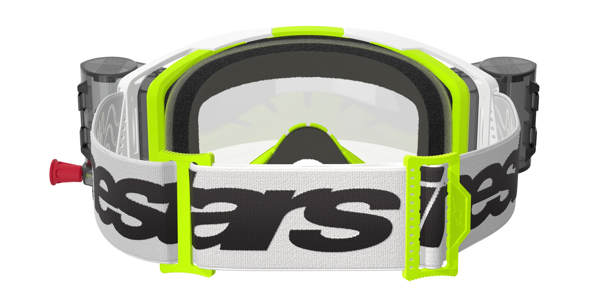 Alpinestars Motocross Goggle Roll-Off Vision 8 Wordmark - White / Fluo Yellow - Clear