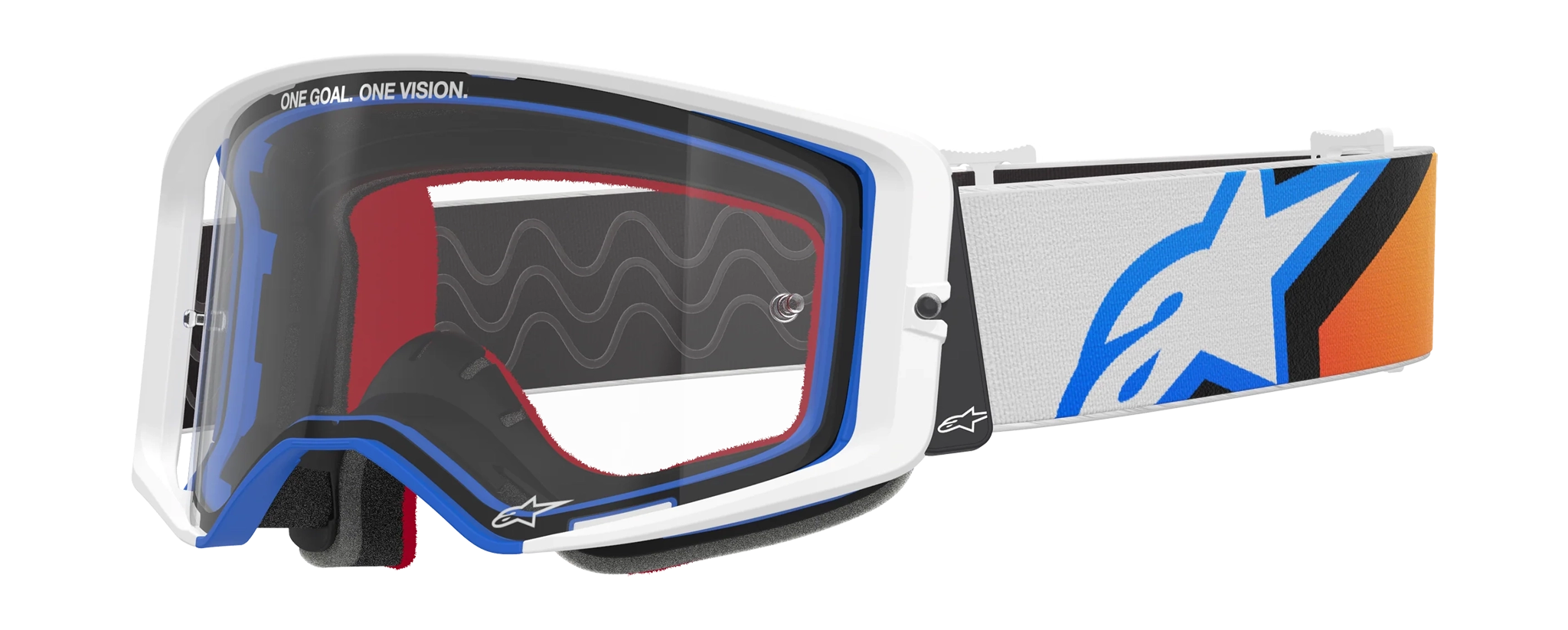 Alpinestars Motocross Goggle Supertech Corp - Blue / Orange - Clear