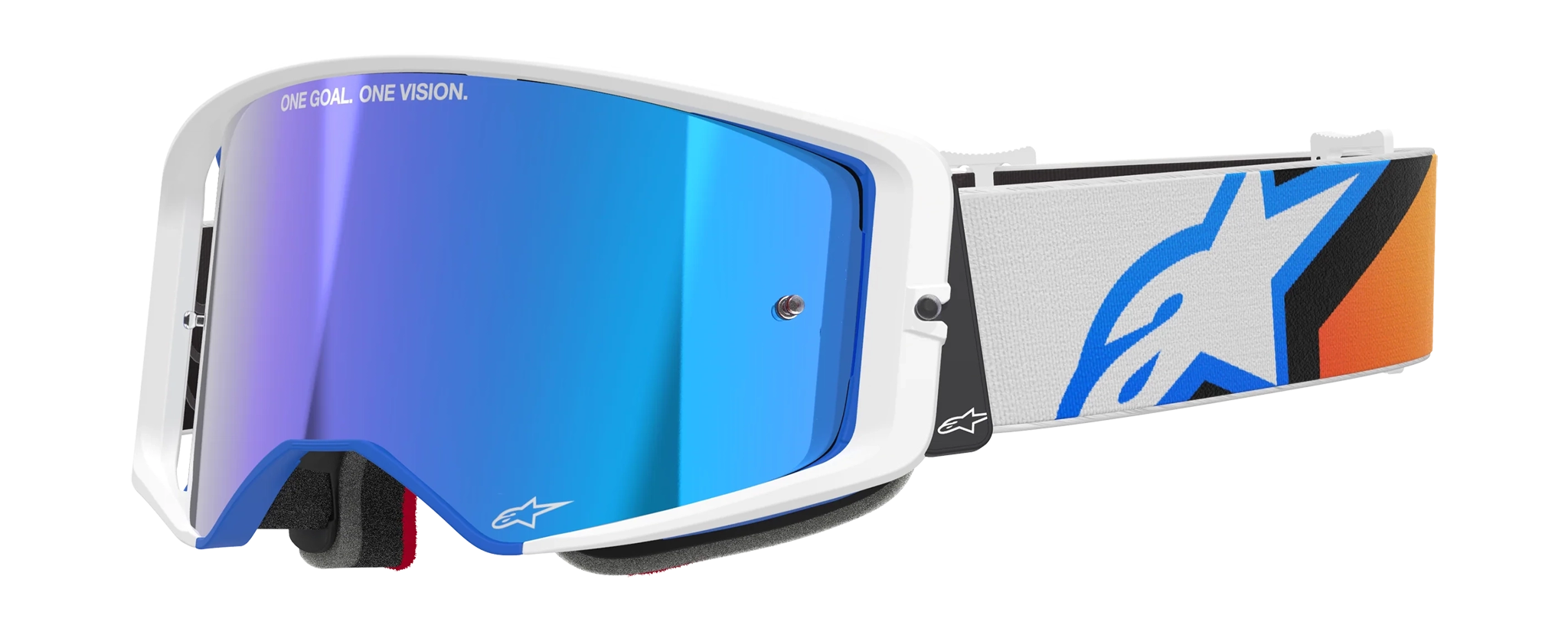 Alpinestars Motocross Goggle Supertech Corp - Blue / Orange - Mirror Blue