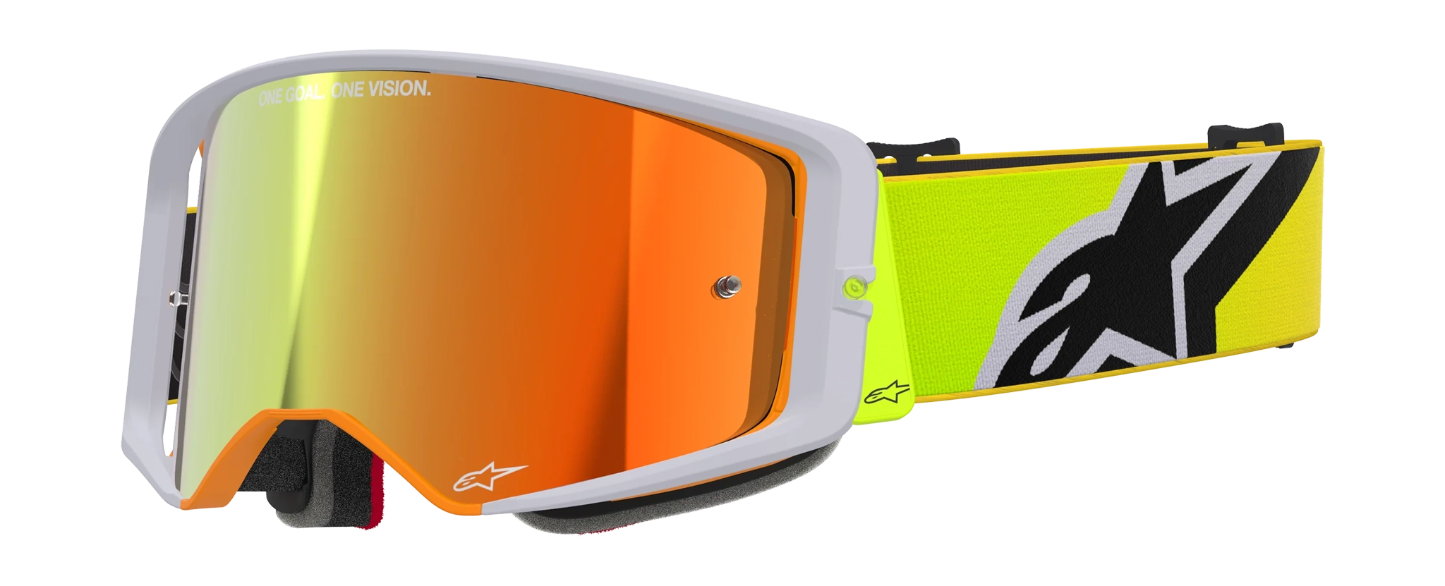 Alpinestars Motocross Goggle Supertech Corp - Fluo Yellow / Grey - Mirror Red