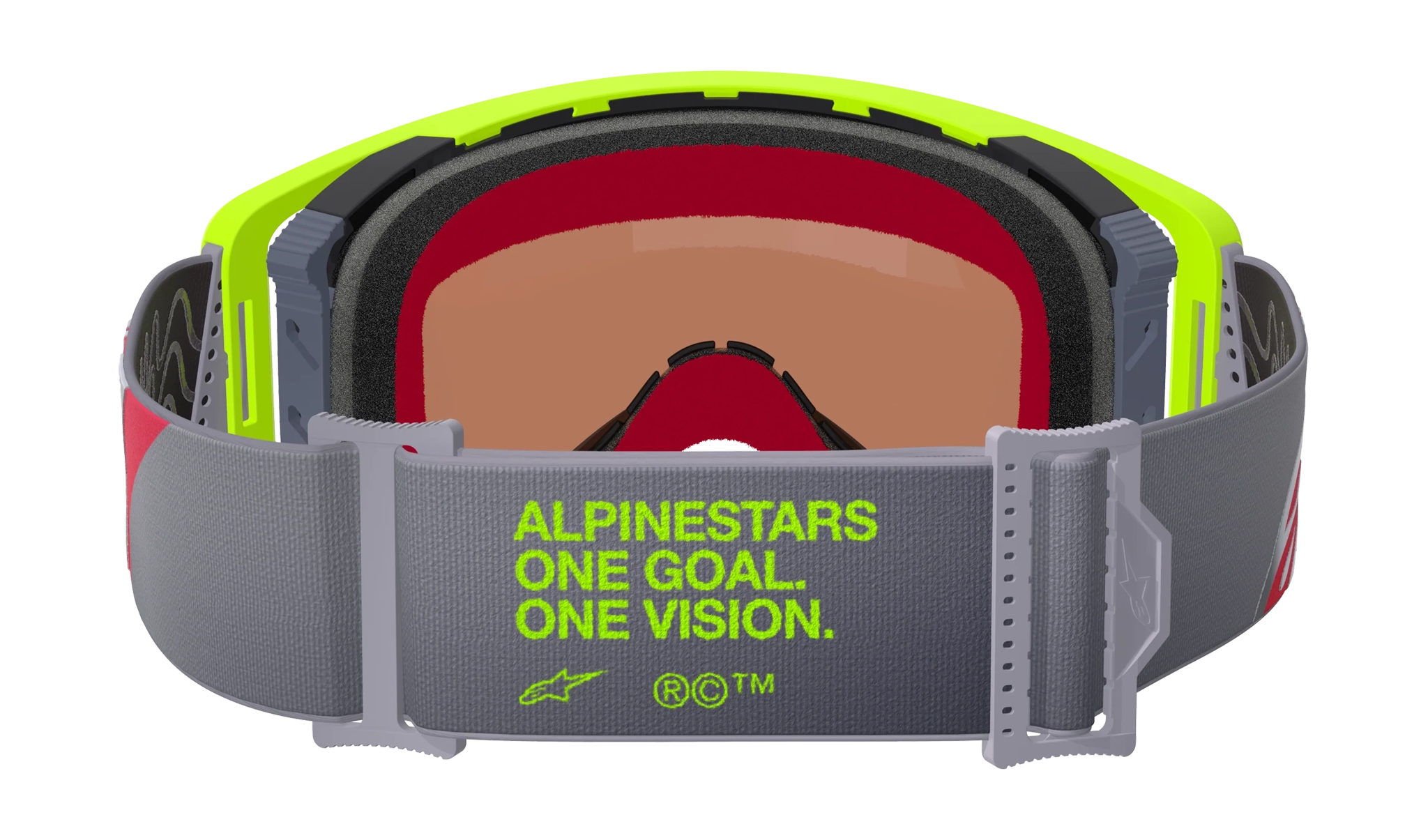 Alpinestars Motocross Goggle Supertech Corp - Fluo Yellow / Red - Mirror Silver