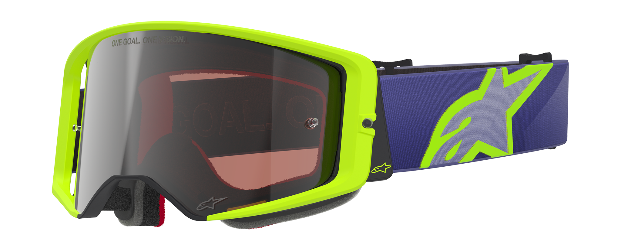 Alpinestars Motocross Goggle Supertech Corp - Purple / Fluo Yellow - Mirror Silver