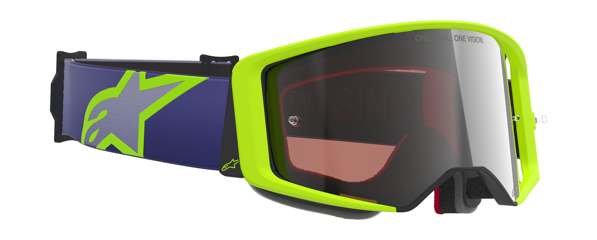 Alpinestars Motocross Goggle Supertech Corp - Purple / Fluo Yellow - Mirror Silver